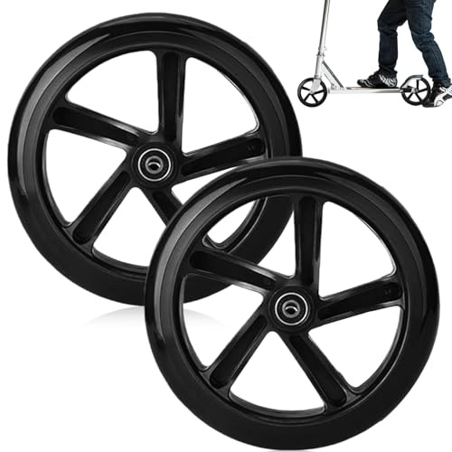 200 mm Scooter Ruedas 2 unidades, Ruedas de repuesto para Scooter con rodamientos ABEC-9, ruedas de scooter de ciudad y acrobacias, ruedas antideslizantes, neumáticos de repuesto para scooterRoller