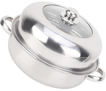 Cosiki Pot, Food 28cm Pot Stainless Steel for Plant Induction Cooktop Stockpots