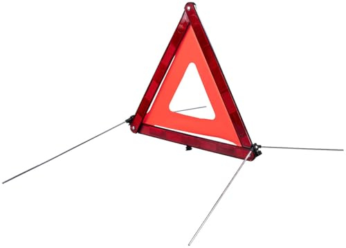 Lescars Warndreieck Auto: Kfz-Warndreieck, Notfalldreieck, reflektierend, klappbar, rot (Fahrzeug, zusammenklappbar, Roller)