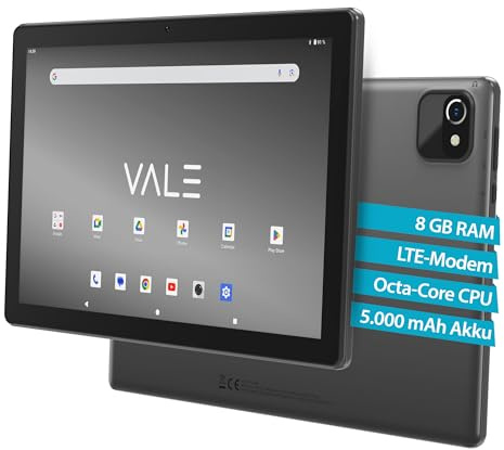 VALE V10E-LTE-464 Tablet mit LTE | 10,1 HD IPS Display | Octa-Core Prozessor | 4 GB RAM | 64 GB eMMC | 5 MP Kamera | Android 13 (LTE 2026)