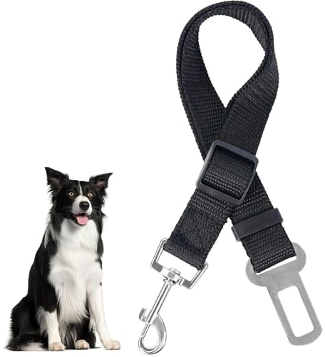 JOOTUEPO Ceinture Chien Voiture, 1 Pièces Ceinture de Sécurité pour Chien avec Longueur Réglable, pour Tout Type de Voiture, pour Chiens/Chat/Animaux de Compagnie pour Les Sièges de Voiture
