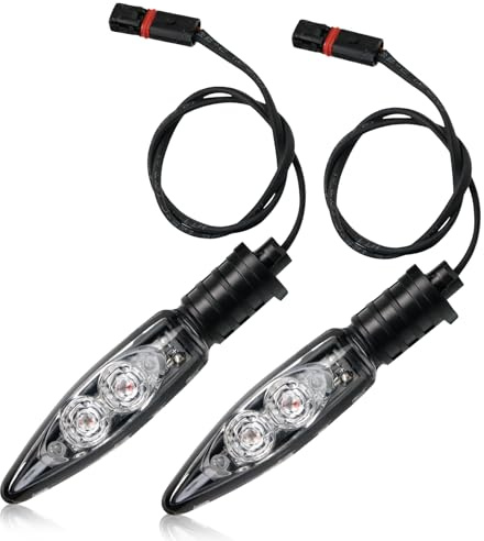 GRACEGALAXY 2 Stück Blinkerleuchten Blinker Motorrad Vorne für R1200GS ADV F650GS R1200R S1000R S1000RR F800GS K1300S 63138522499 Blinkerschutz