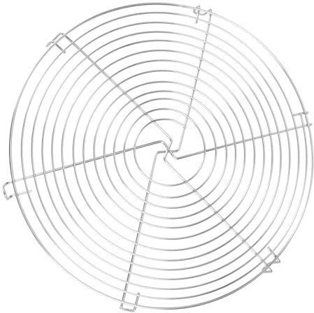 VALICLUD Rejilla Redonda para Enfriar Pasteles de 30 Cm, Acero Inoxidable Cromado, Rejilla para Hornear Galletas y Pan, Soporte Resistente para Cocina y Repostería, Multiusos para Pizza