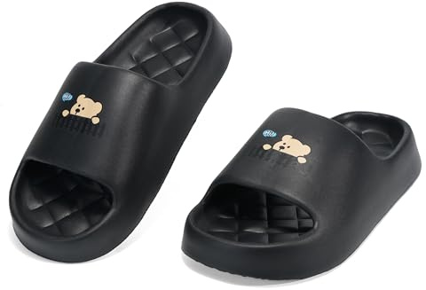 CLEIKS Ciabatte Donna Estive Pantofole da Interno ed Esterno per Casa Bagno Doccia Spiaggia (Nero, 37 EU, WES260108-0)
