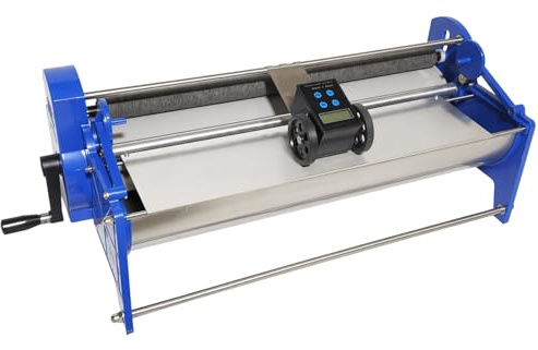 53 cm handvevad tapetlimmaskin, rostfritt stål manuell applikator med elektronisk mätare, arbetsområde 52–53 cm, 8 L limbehållare, för tapetklister, gummering, stärkelse