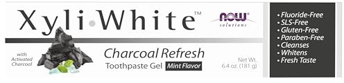 Now Foods Xyliwhite Charcoal Refresh - Mint Toothpaste, 181 g