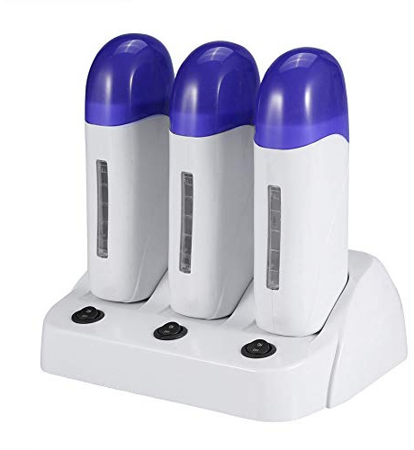 3 Types Portable Wax Roller Warmer for Women's Hair Removal, Roll on Home and Salon Waxing Machine with Cartridges (06#)