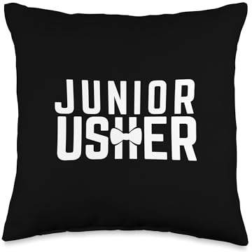 Junior Usher Ceremony Attendant Wedding Rehearsal Throw Pillow