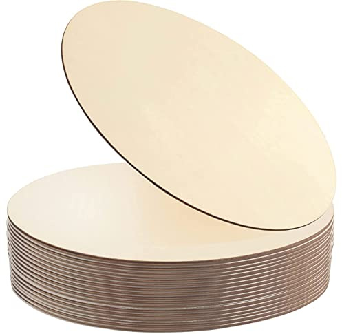 22 discos de madera redondos de 12 pulgadas para manualidades, círculos de madera sin terminar, recortes de madera redondos de madera para manualidades, colgador de puerta, diseño de puerta y