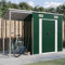 Hommdiy Gartenhaus, Geräteschuppen mit Schleppdach Schrägdach, Gerätehaus für Gartengeräte Werkzeuge, Garten Metall Schuppen Grün
