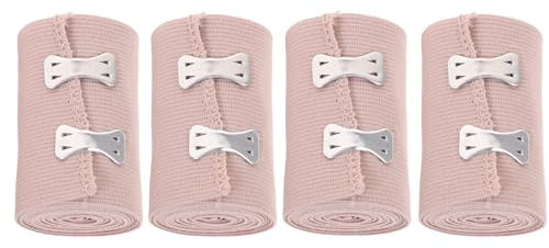 Venda Elastica, 4 Rollos 7.5 cm x 4.5 m Vendas Elásticas Lavables y Reutilizables, Venda Elastica para Estabilizar Músculos y Articulaciones, Reducir y Limitar la Hinchazón (Sin Autoadhesión)