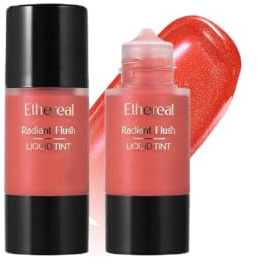 Flüssiger Blush Langanhaltendes Flüssiges Rouge, Leichtes Liquid Blush Flüssig, Waterproof Natürliches Aussehe Rouge Beauty Wand für Alle Hauttypen, 11ml