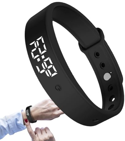 Vibrerande väckararmband, väckarklocka armband, tyst vibrerande timerklocka, 3 larm daglig organiseringstimer för att dricka påminnelse, pillerpåminnelse, potträning