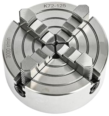 1pc 4 Jaw Independent Lathe Chuck 125mm K72-125 - High Precision CNC Machined Steel for Woodworking and Metalworking