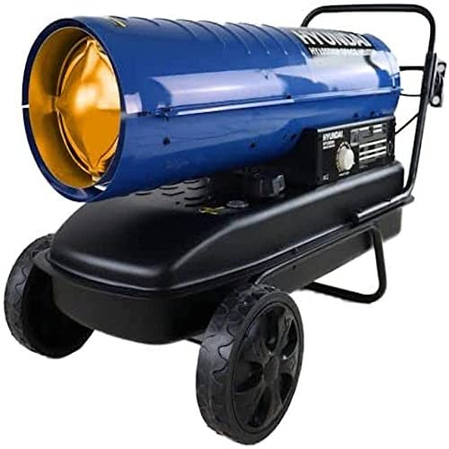 Hyundai Diesel Space Heater, 125,000BTU / 37kW 290W Kerosene Heater, Industrial Heaters, Heating Area Of 900m3, Adjustable Thermostat, Wheeled, Large Fuel Tank, 3 Year Warranty