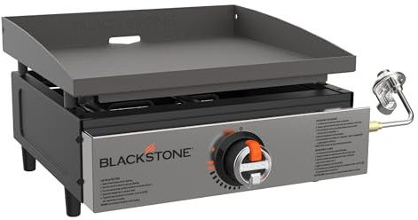 Blackstone 2142 Original 17” Tabletop Griddle with Low-Maintenance Stainless Steel Front Plate, Powder Coated Steel, Black