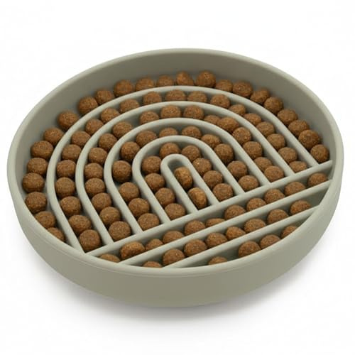 Gamelle pour Chien à Alimentation Lente : la gamelle de ralentissement est Un Bol Puzzle Moderne en Silicone et Un Tapis à lécher. Manger Lentement, arrêtez de Avaler, Facile à Utiliser. Passe au