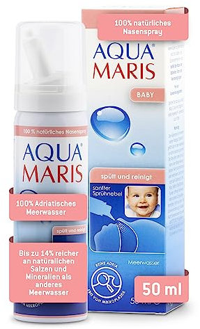 Aqua Maris Baby Meerwasser Nasenspray - Nasenspray Baby, Nasenspray Kinder, Meerwasser Nasenspray, Nasenspülung bei Erkältung