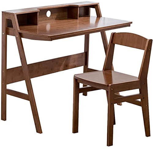 ZUMAHA Kinderschreibtisch Umweltfreundliches Kinderschreibtisch- und Stuhlset aus Massivholz, multifunktionaler Tisch, ergonomischer Stuhl für Schlafzimmer und Wohnzimmer Humanisiert