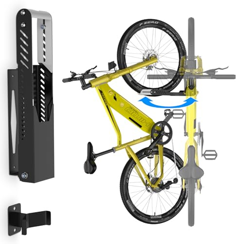 IMAYCC Swivel Bicycle Wall Mount, Bicycle Mount Wall without Heavy Lifting, Space Saving Bicycle Stand for Garage, Easy Hanging and Unhanging, Can Hold up to 40 kg