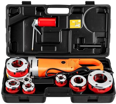 Filiera Elettrica per Filettatura Di Tubi Filettatrice elettrica portatile per tubi Filettatrice elettrica per tubi, macchina per filettare tubi Motore in rame, filettatrice portatile per tu
