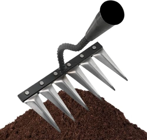 manhegari Herramienta para cortar malas hierbas, herramienta para rastrillo, jardinero rake multitooth manual Unsterers | Herramienta multiusos para removedor de hierba de mano para el patio en el