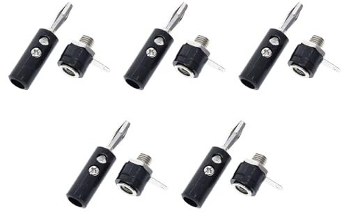 Wdbild Maschio e femmina 4mm Spina a banana maschio Inserto Connettore Connettore Banana Pin Per Elettronica Apparecchiatura Elettrica Prova
