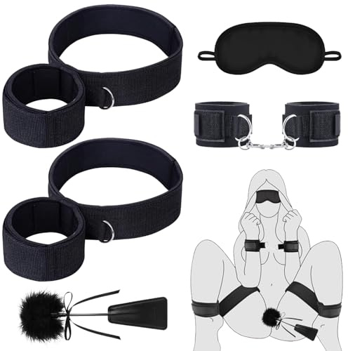Set Bondage per San Valentino, SM Sessuale Set Restrizioni BDSM con Manette, Sex Toys Giocattoli Sessuali Erotici per Coppie Uomo Donna Toys Sessuali Per Donna
