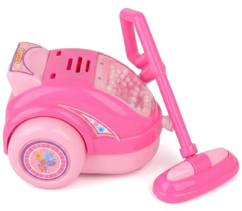 Monwssoe Aspirateur pour Enfants, Ensemble de Jouets de Nettoyage en Plastique pour Enfants avec Action roulement Mousse réaliste