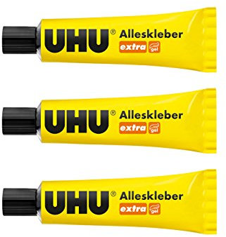 3 x UHU Alleskleber Extra, 3 x 31g
