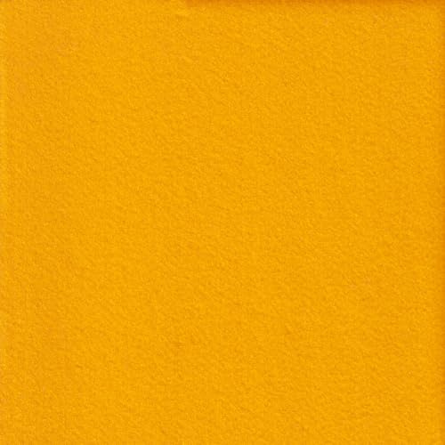Felt Craft Fabric A Variety of Over 100 Colours Sold per metre 44 - 112cm Wide (Marigold Yellow– Colour 70) (Half Metre)