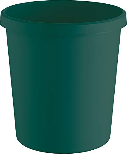 helit H6405852 - Cestino the green german, 18 litri, in plastica riciclata con angelo blu, certificato, verde, 1 pezzo
