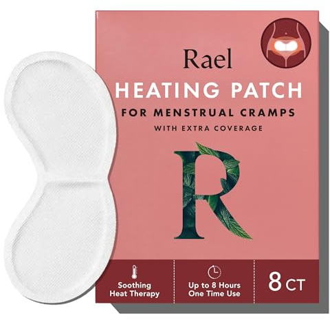 Rael Herbal Heating Patches - Ultra Thin Design, Large Size for Extra Coverage, All Skin Types (8 Count)