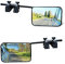 Riloer 2pcs specchietti retrovisori per auto con staffa di montaggio regolabile, specchietti retrovisori di traino a doppia vista per rimorchio per roulotte Estensione specchietti retrovisori esterni