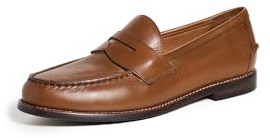 POLO RALPH LAUREN Men's Alston Leather Penny Loafers, Tan, 10.5 Medium US
