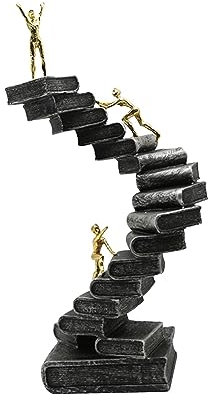 predolo Thinker estatuas Escalada Libro Escalera Estatua Escalada escaleras figurita para repisa de Chimenea