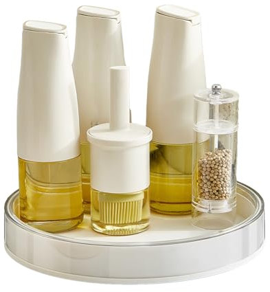 PHASZ Filatore di spezie | Spinner per Organizer per condimenti Antiscivolo | Spinner per condimenti Rotondo per carosello di spezie, portaspezie per Tavolo da frigo e dispensa da Cucina