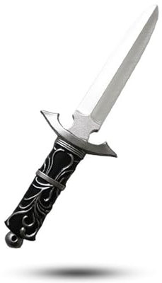 JLEivvi Rubber Martial Art Training Knife - Non-Sharp Prop Knife for Martial Arts Practice & Costume Party Props (30cm)