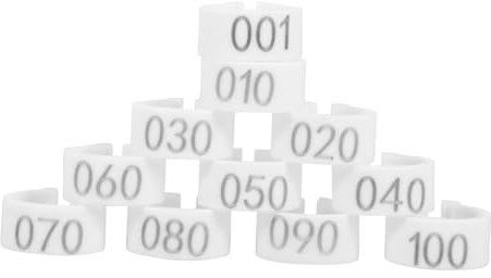 HANABASS 100stücke Taubenbeinringe Für Brieftauben Vogel Beinringe Kleine Vogelringe Taubenidentifikationsringe Taubenbedarf Vogelbeinringe