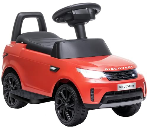 AIYAPLAY Voiture électrique Enfants sous Licence Land Rover, véhicule électrique Batterie 6 V, Voiture Porteur Enfants Glissante, avec phares, klaxon et Musical, pour 18 à 60 Mois - Rouge