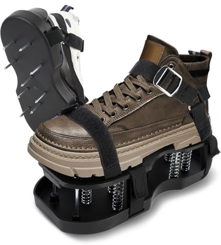Gugxiom Zapatos de Clavos con Cierre de Velcro, Zapatos de aireador de césped con Resorte, la Suciedad y Las Hojas automática, escarificador aireador de césped para jardín de césped