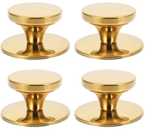 MAGICLULU Lot De 4 Poignées De Couvercle De Casserole En Acier Inoxydable Boutons Thermorésistants Poignée Universelle Pour Couvercles De Marmites Woks Cuiseurs Vapeur Et Pots À Lait