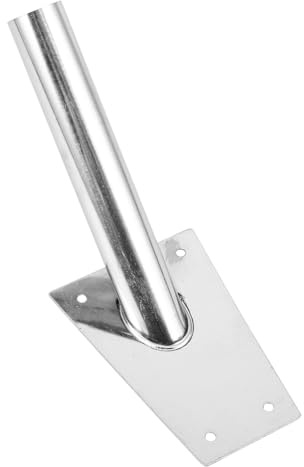 YARNOW Support de Mât de Drapeau Équerre Murale Pratique et Facile à Installer en Acier Inoxydable Argenté pour Décorations Extérieures et Fêtes en Plein Air