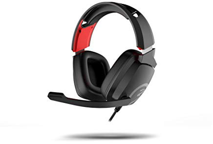 Cascos Gaming Ozone Ekho X40 - Auriculares con microfono - Compatible PS4, PC, Xbox, Switch - Altavoces 50mm, Diadema Ajustable, Controlador, Micro Plegable, Ergonomico, Negro