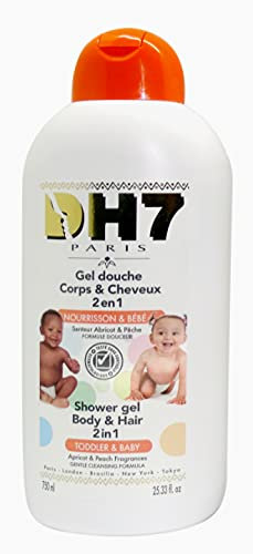 DH7 Gel doccia per bambini, colore: Pesca e albicocca