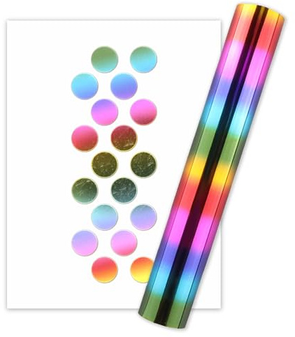 5 m x 15 cm överföringsark, 78 tum metallisk varietspaket glimmer varm folierulle värmeaktiverad folie glimmer folie, folieöverföringsark (flerfärgad)