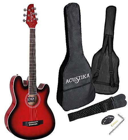 ACUSTIKA F330 Chitarra Acustica - Chitarra Acustica misura 39” ( 97x36x9,5 ) cm in Legno - 6 Corde in Acciaio