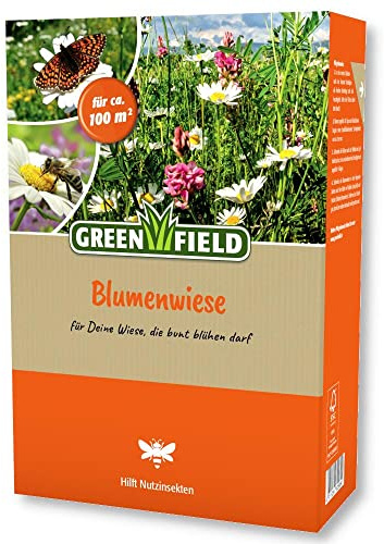 Greenfield Blumenwiese 1 kg Blumen Wiesensamen Grassamen Blumensamen Bienen