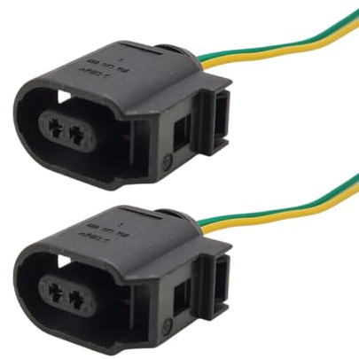 Pair of 2 Pin Sealed Female Plug Connectors for VW Audi Seat Skoda ABS Sensor 6E0973702