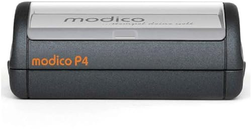 Modico Timbro Personalizzato Preinchiostrante Tascabile - Impronta 60x20mm, Inchiostro Vari Colori, Max 5 Righe (Montatura Nera)